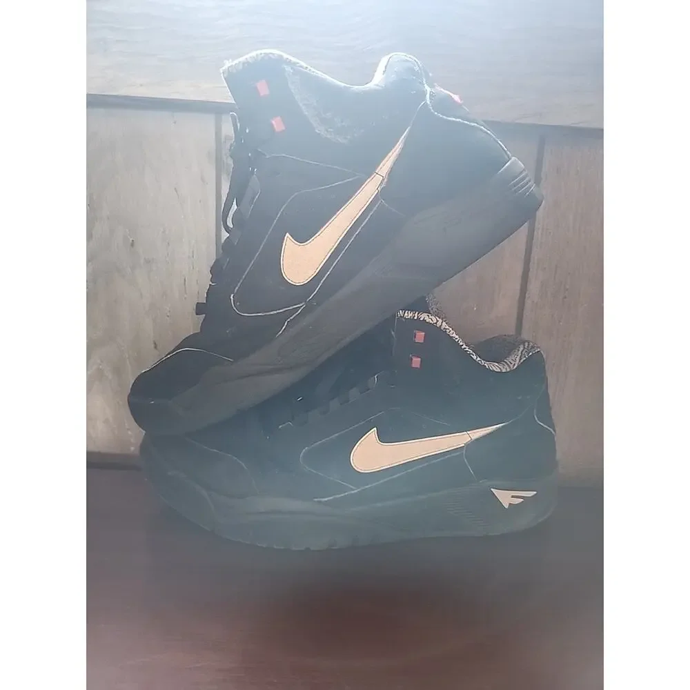 Nike Air Flight Lite Mid DQ7687-003 Black White Varsity Red Men's 11.5